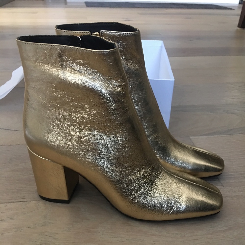 Anine Bing Gold Jane Boots - Brand new in box!